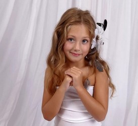 small girl in shorts