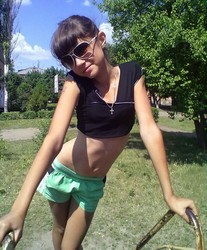 small girl in shorts