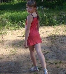 beauty kids in a skirt